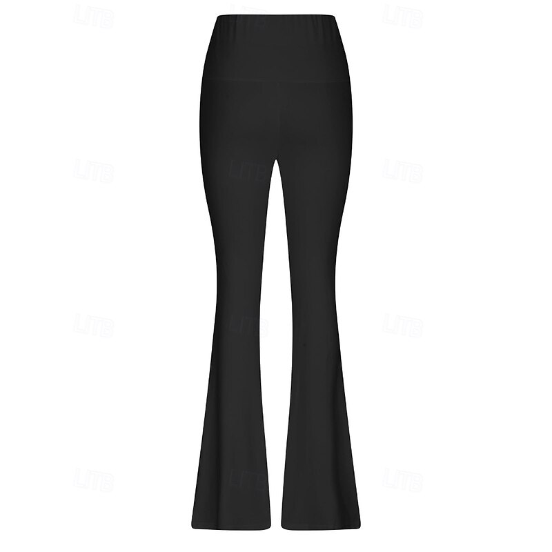 Women's Wide Leg Slacks Cozy Leggings Streetwear Casual Full Length Natural Plain Elastic Waist Comfortable Street Holiday Daily Wear Magenta Grey Black White Fall Regular Fit4