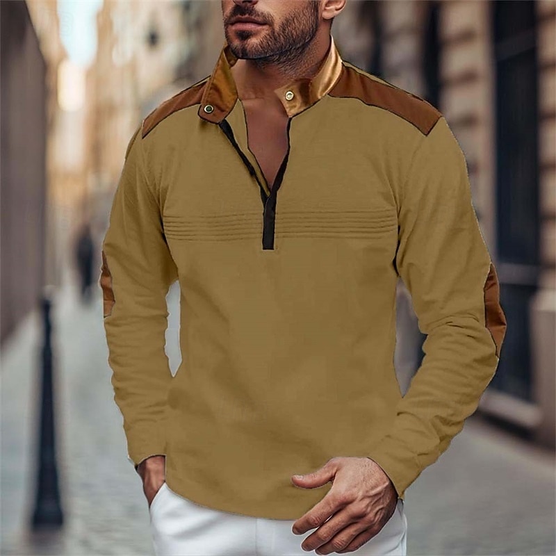 Men's Sweatshirt Black White Pink Red Blue Standing Collar Plain Color Block Quarter Zip Sports & Outdoor Casual Daily Streetwear Cool Sportswear Fall & Winter Clothing Apparel Hoodies Sweatshirts2