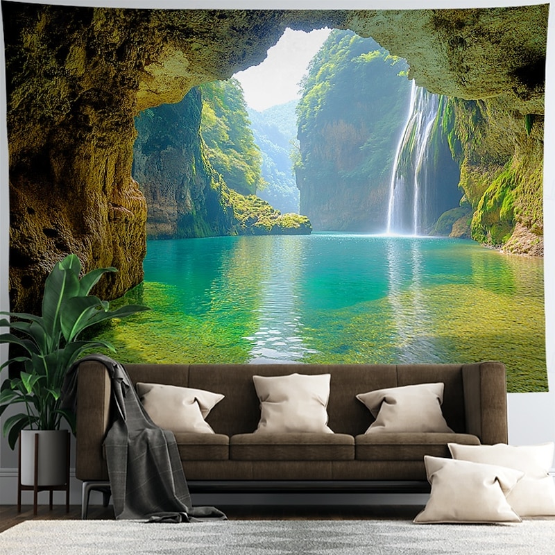 Beach Ocean Hanging Tapestry Sea Wall Art Large Tapestry Mural Decor Photograph Backdrop Blanket Curtain Home Bedroom Living Room Decoration2