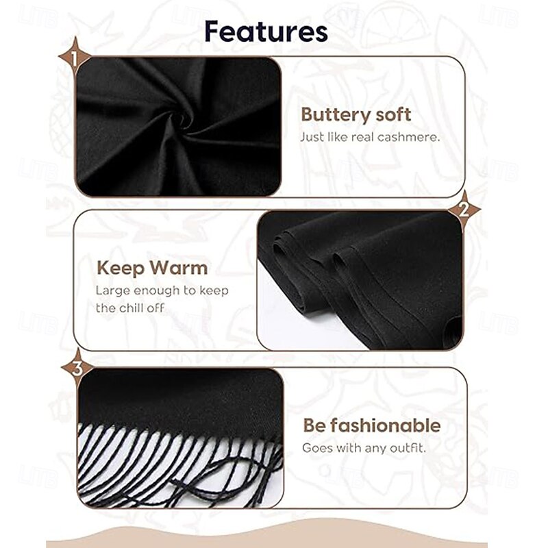 Pashmina Shawl for Women  Soft Lightweight Wrap for Wedding Travel Evening Party  Elegant Scarf for All Seasons4