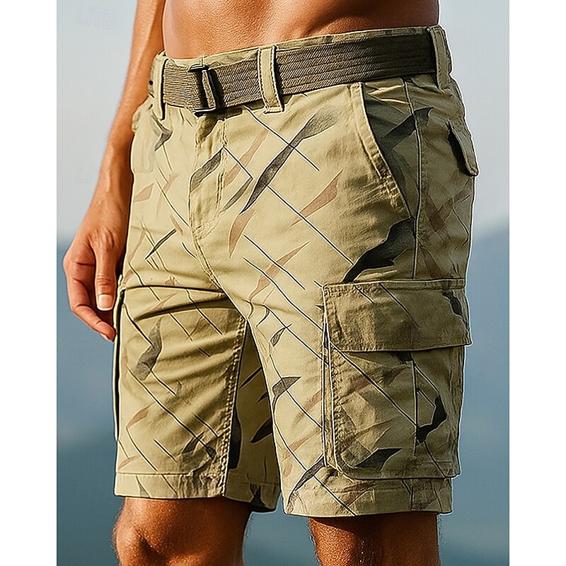 Men's Cargo Shorts Summer Outdoor Regular Fit Waterproof Windproof Bottoms Pocket Black Dark Gray Cotton Camping / Hiking Running S M L XL XXL3