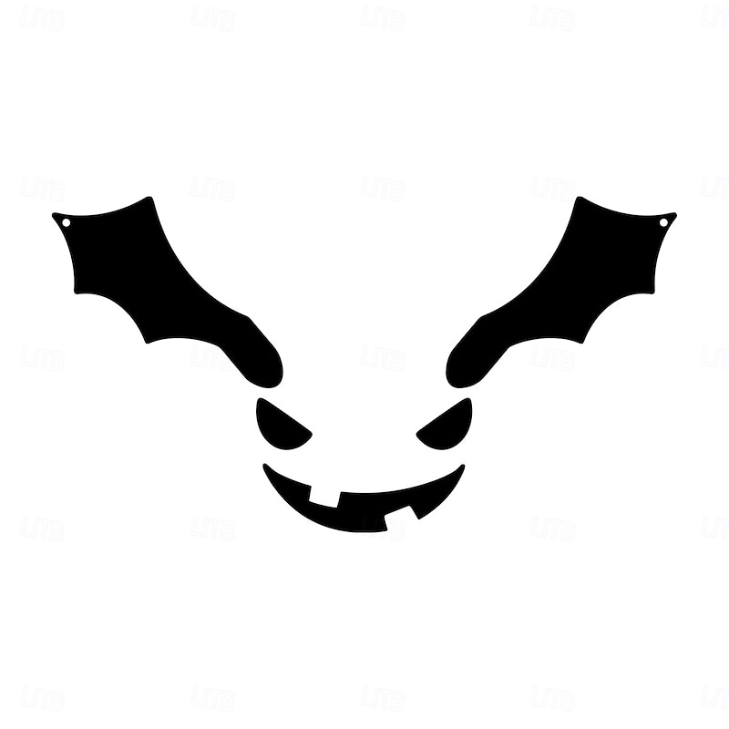 Halloween Metal Bat and DIY Pumpkin Decor, Spooky Desktop and Outdoor Yard Decorations for Halloween Atmosphere3