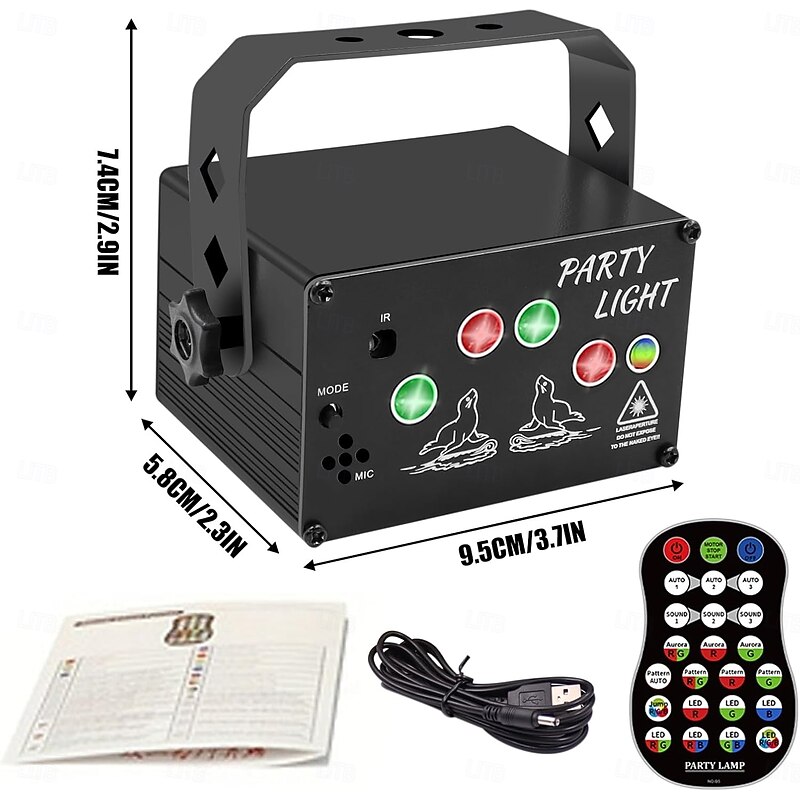 Disco Light Party Light Disco Light Party Lights With Remote Control Music Controlled Led Disco Party Strobe Flasher For Halloween Christmas Birthday Party4