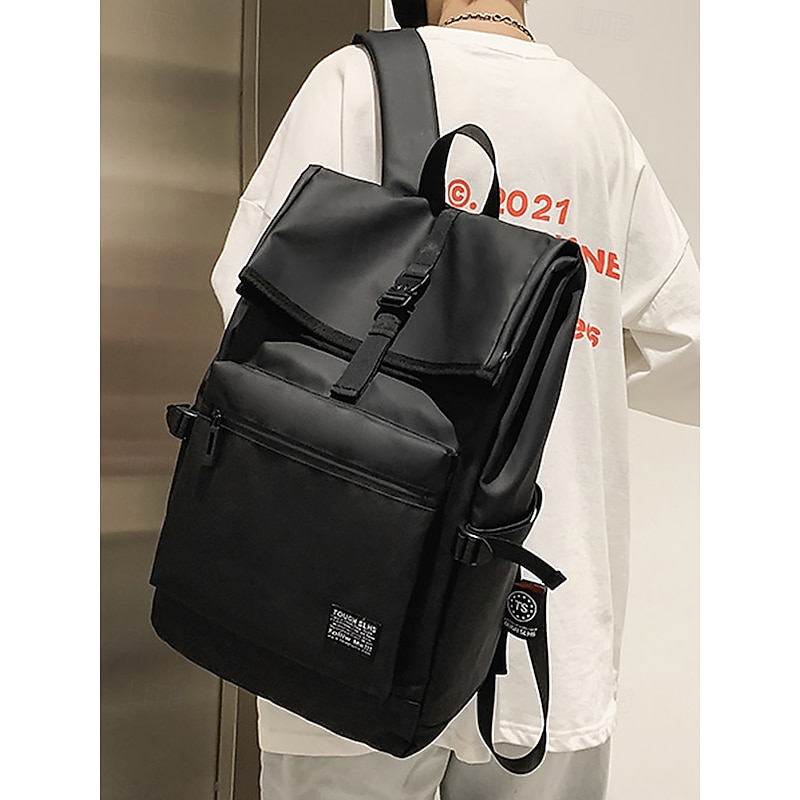 Men's Water-Repellent and Scratch-Resistant Backpack with Reflective Strips, Casual College Daypack for Students and Outdoor Activities2