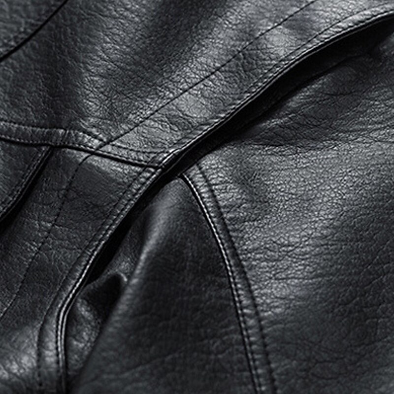 Men's Faux Leather Jacket Biker Jacket Motorcycle Jacket Vacation Daily Windproof Warm Pocket Fall Winter Plain Fashion Classic Stand Collar Regular Black Yellow Gray Jacket3