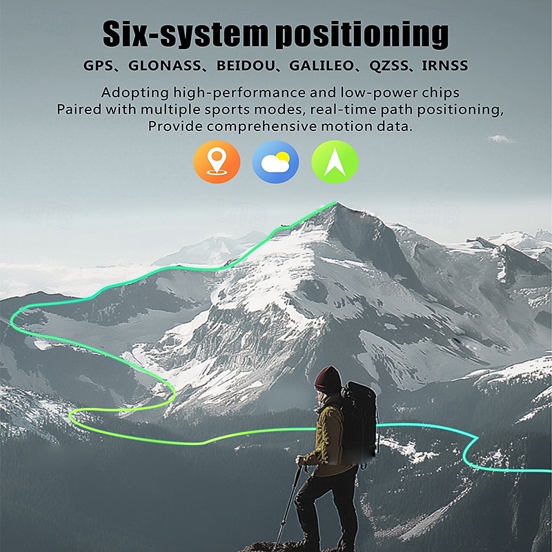 New GPS Track Smart Watch Men IP68 Waterproof 2.01 IPS Always Display Compass Heart Rate 630mAh Battery BT Call Women Smartwatch3