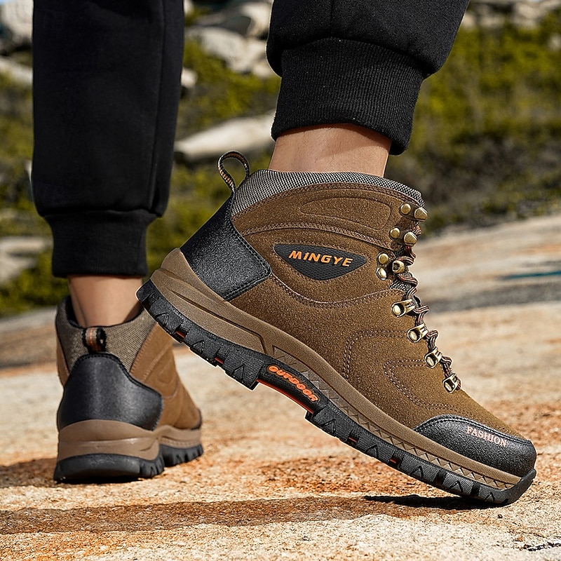 Men's Waterproof Hiking Boots with Durable Outsole, Anti-Slip High Ankle Shoes for Backpacking, Hunting & Winter Trails3