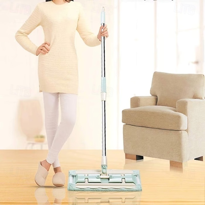 Queens Finders Microfiber Mop 360 Degree Rotatable Adjustable Cleaning Flat Mops with Stainless Steel Handle with 4pcs Reusable Washable Mops Cloths for Home Cleaning4