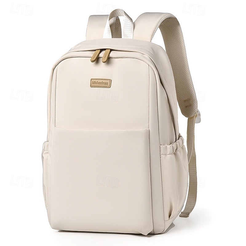 Unisex White Waterproof Laptop Backpack with Padded Compartment, Large Capacity Multi-Pocket School and Travel Bag for College, Work, and Daily Use2
