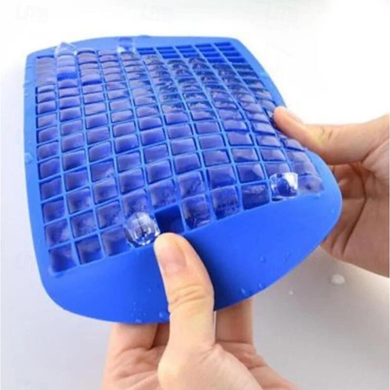 160 Grids Silicone Ice Cubes Frozen Mini Food Grade Ice Tray Small Square Ice Mold for Drinks Food Storage Easy Release Flexible Ice Cube Maker for Home4
