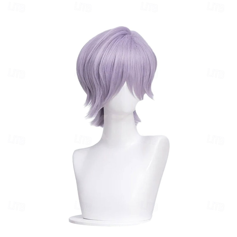 Movie Anime Korean Idol Inspired Cosplay Pop Star Wig Short Light Purple Hair4