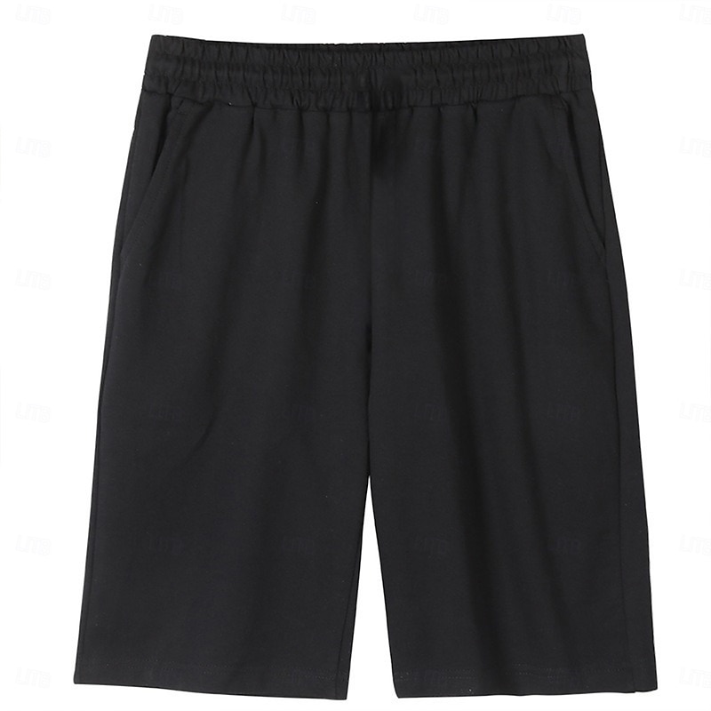 Kids Boys Shorts Pocket Solid Color Breathable Soft Comfort Shorts School Cool Basic Black White Yellow Mid Waist3