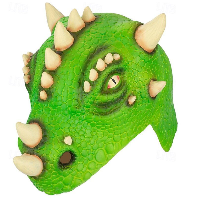 Halloween Dinosaur Mask for Adults, Realistic Scary Costumes Latex Face Mask, Full Head Prehistoric Reptile Mask for Cosplay, Parties, and Dinosaur-Themed Events2