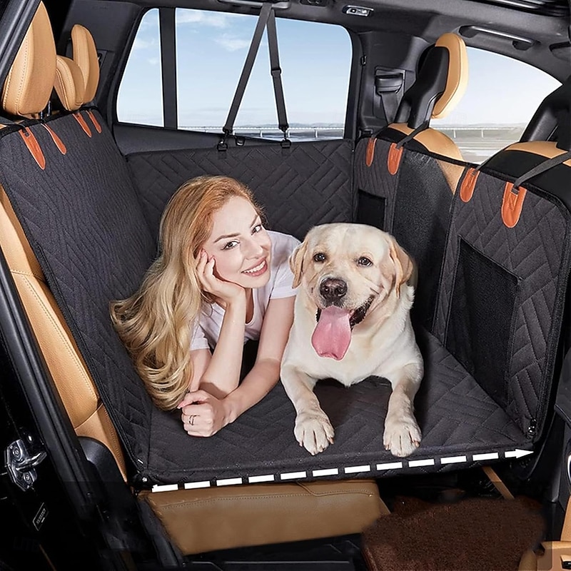 Dog Car Seat Cover for Toyota Tacoma Pet Seat Protector Waterproof Backseat Pet Mat Foldable Back Seat Extender Non-Slip Travel