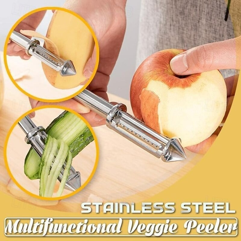 All In One Vegetable Peeler Stainless Steel Kitchen Tool for Peeling Pumpkins Fruits and Vegetables Durable Zinc Alloy Home Use Peeler Sharp Blade for Easy Peeling