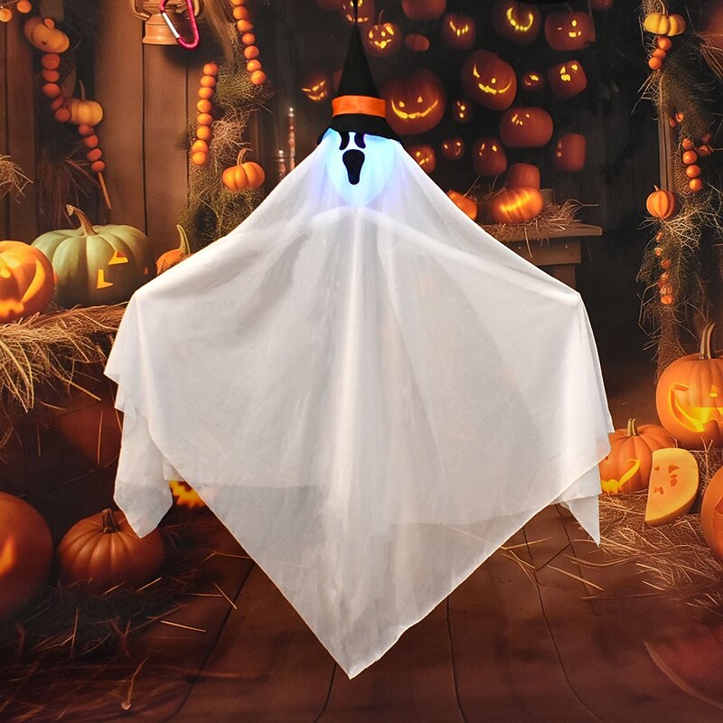 3 Pack Halloween Hanging Ghost Decorations, Grim Reapers for Halloween Outdoor Decorations, Flying Spirit Ghosts for Haunted House Props, Spooky Party Decor4