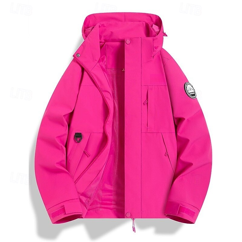 Women's Windbreaker Softshell Jacket Hiking Jacket Outdoor Waterproof Windproof Hiking Outfits Hiking Clothes Spring Autumn / Fall Top Camping / Hiking / Caving Running Solid Color Pink Blue Orange2