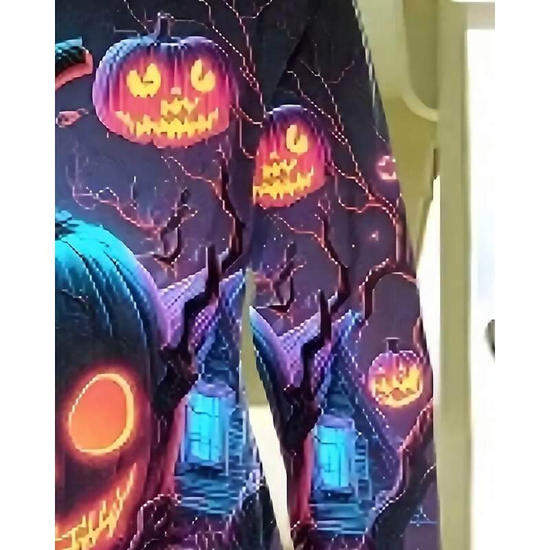 Halloween Boys' 3D Pumpkin T shirt Tee Long Sleeve Spring Fall Fashion Basic Kids 4-12 Years Crew Neck Outdoor Casual Daily Regular Fit4