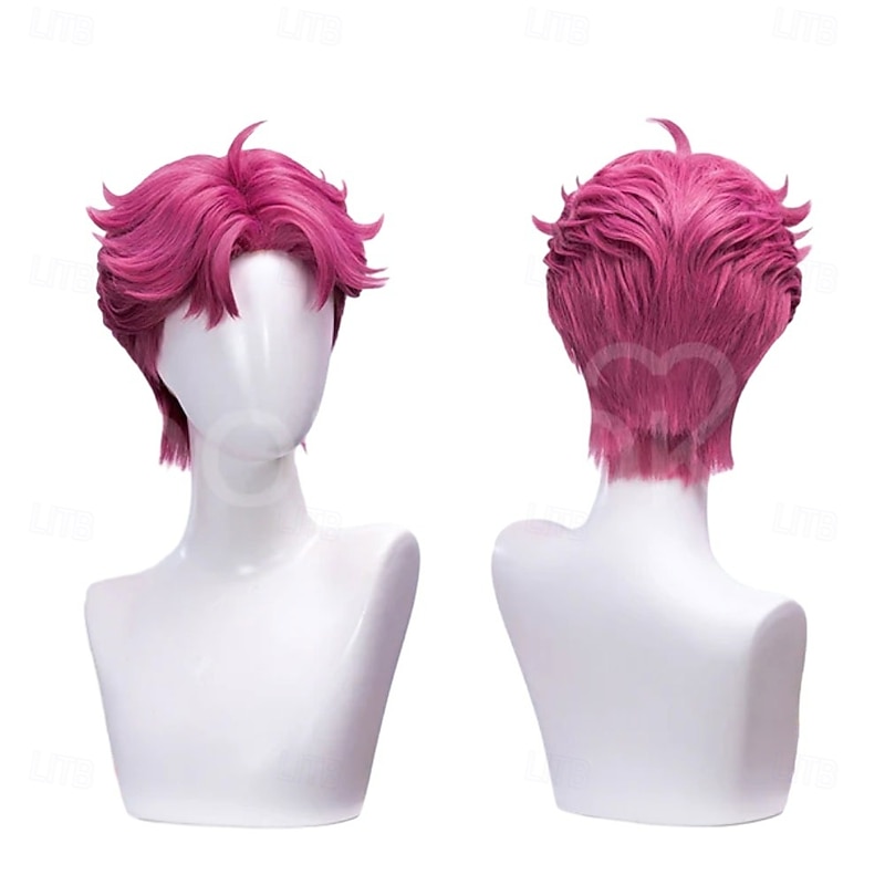 Movie Anime Korean Idol Inspired Cosplay Pop Star Wig Short Purple Hair2
