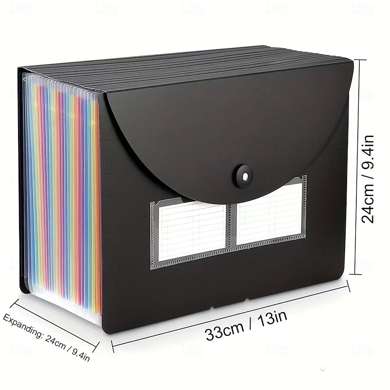 File Organizer, 25 Pockets Expanding File Folder, Plastic Document Holder for A4 & Letter Size, Receipt and Paper Organizer for Office, School, Home3