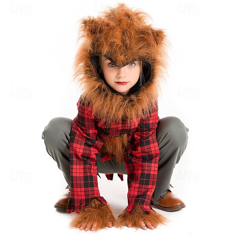 Animals Fairy Tale Werewolf Cosplay Costume Outfits Storybook Characters Movie Cosplay for Boys' Girls' Kid's Halloween Carnival World Book Day Performance Educational Dress Up School Event Dress Up2