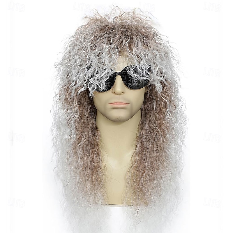 Mullet Wigs for Men 80s Rocker for Party Mens Wig 80s Outfit for Men Funny Wigs4