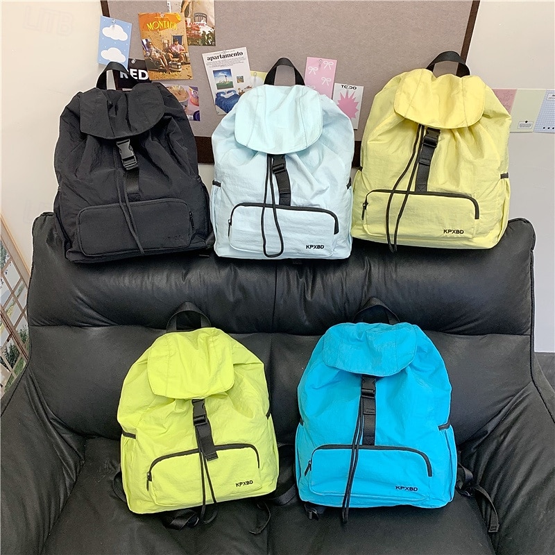 Colorful Flap Top Backpack for Teens – Lightweight Waterproof School Bag for Back to School, Travel, and Daily Use