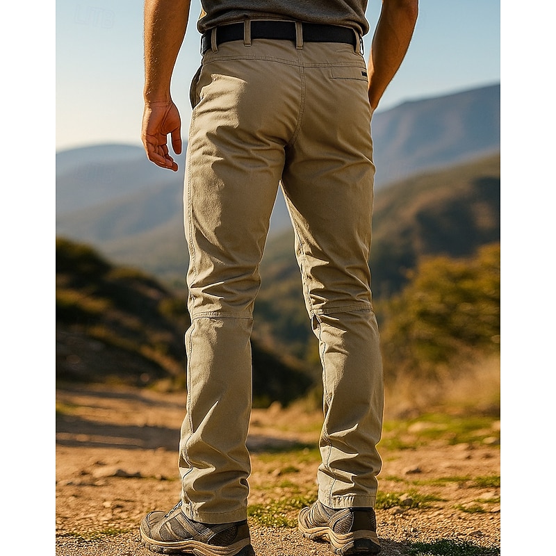 Men's Hiking Pants Trousers Hiking Rain Pants Waterproof pants Outdoor Regular Fit Waterproof Windproof Bottoms Pocket Black Army Green Camping / Hiking Hunting Traveling S M L XL XXL2