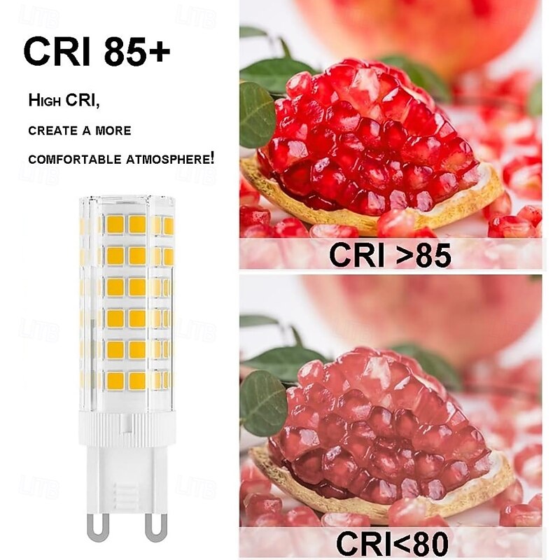 G9 LED Light Bulbs 10pcs 220V 7W Non-Dimmable G9 Bulbs 70W G9 Halogen Bulb Equivalent 75 LEDs 2835 SMD White Warm White Lamp for Home Lighting4