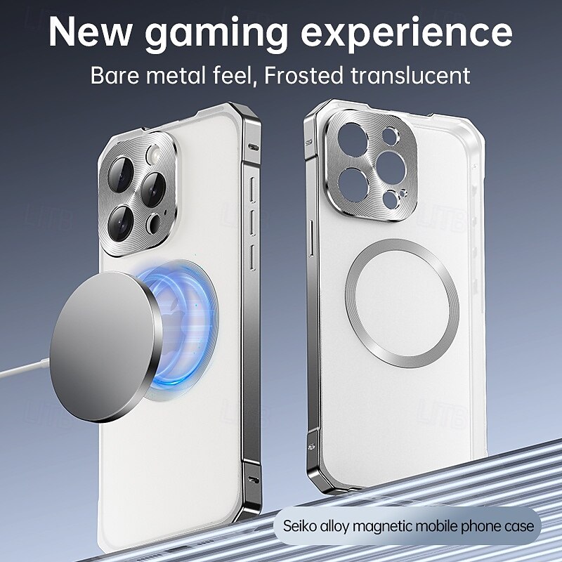 Phone Case For iPhone 16 Pro Max 15 Pro Max Back Cover Magnetic Shockproof Retro PC