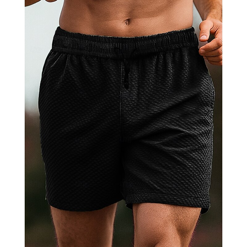 Men's Running Shorts sport shorts Outdoor Regular Fit Quick Dry Lightweight Elastic Breathable Shorts Elastic Waist Black White Tennis Golf Running M L XL XXL XXXL4