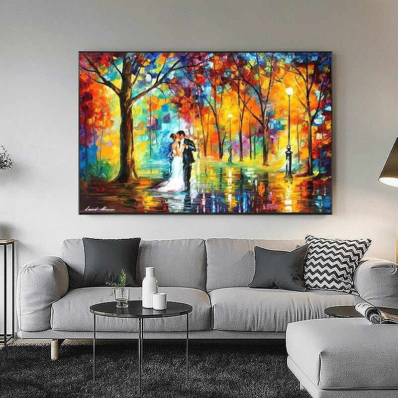 Rainy Lovers Abstract Handpainted Oil Painting Large Contemporary Wedding Home Decoration Pieces Unframed Hot Sale4