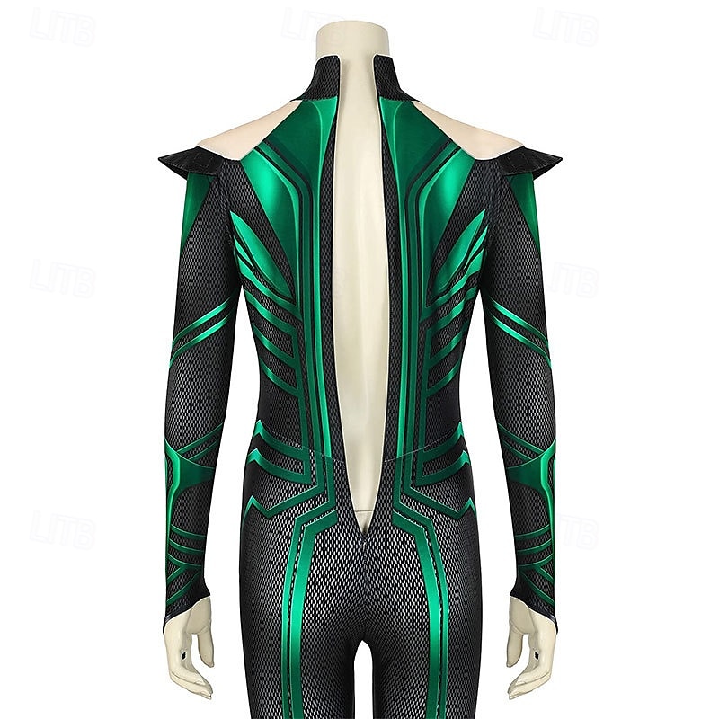 Thor: Ragnarok Hela Zentai Suits Cloak Costume Movie Cosplay Costume Movie Cosplay for Women's Adults Halloween Masquerade Performance Halloween3
