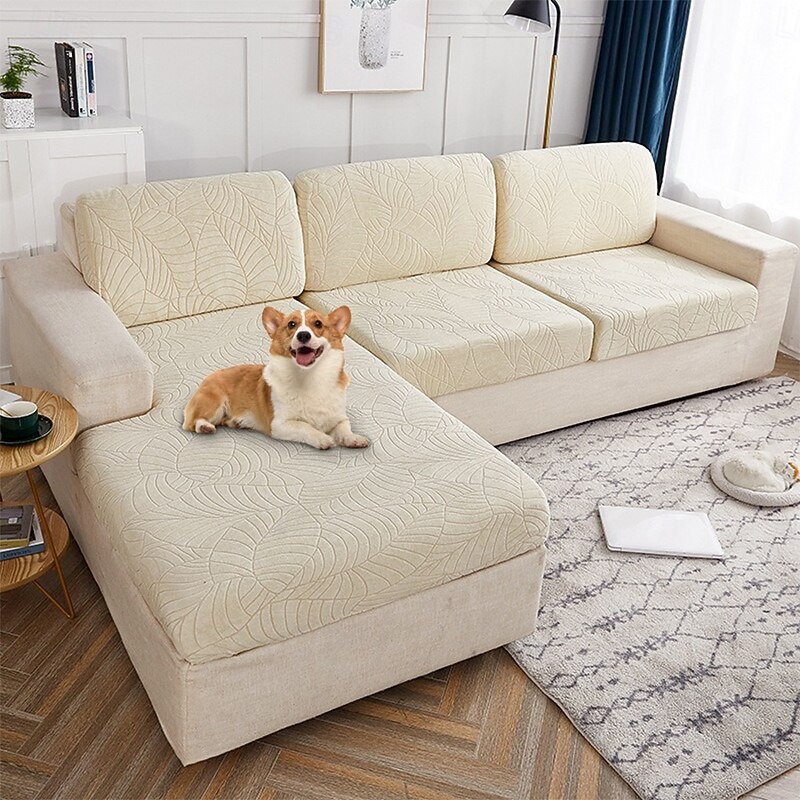 Wear Resistant Universal Sofa Cover For Pet Pet Friendly Stretch Jacquard Embossed Lazy Sofa Cushion Slipcover for Multi-Piece Sectional Furniture Protective Cover for Home Use