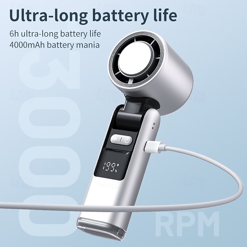 Handheld Small Fan Portable New Charging Turbine Outdoor High-speed Violent Ice-compressed Cooling Fan3