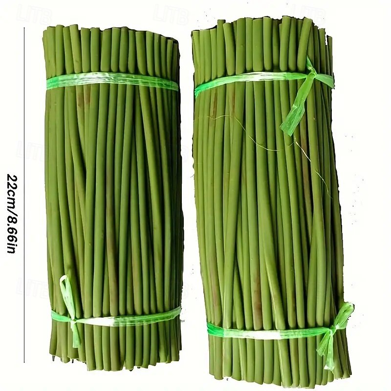 50PCS 14-Inch Artificial Flower Stems with Metal Wire Core, Plastic Craft Sticks for DIY Floral Arrangements, Support Rods for Faux Lotus, Sunflower, Water Lily, Party Decorations2
