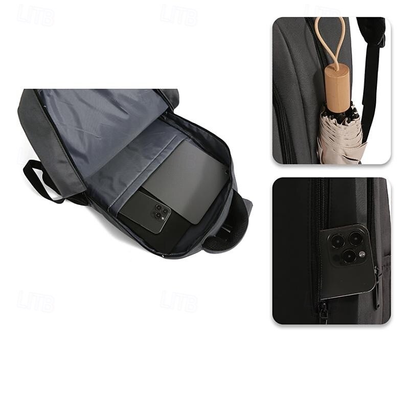 Men's Slim Waterproof Laptop Backpack for Work and School – Lightweight Business Travel Bag with Anti-Theft Pocket and Multi-Compartment Design4