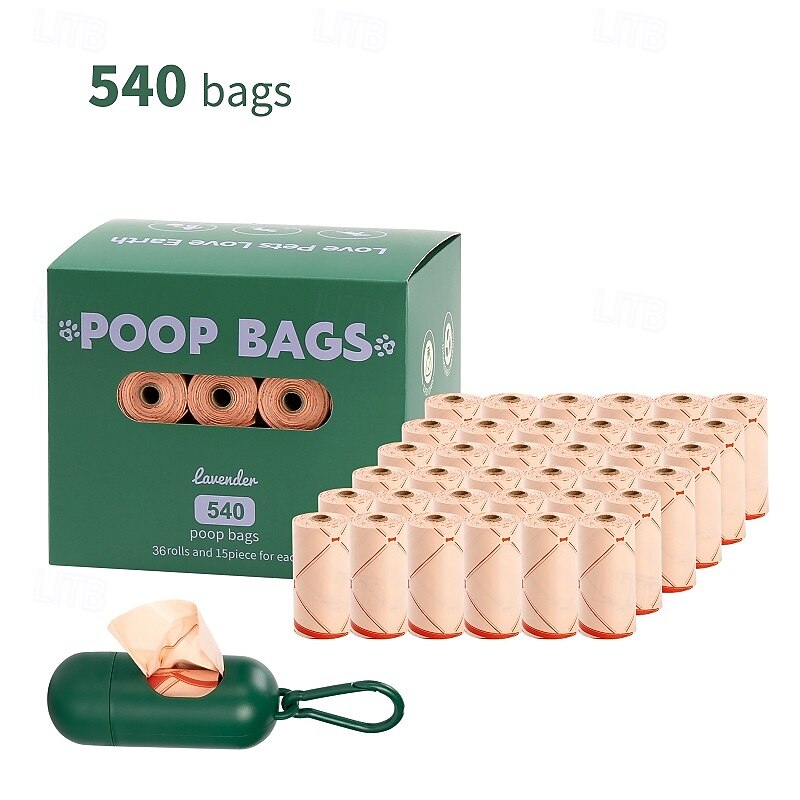 New Environmentally Friendly Recyclable Dog Poop Bag Portable Storage Bag With Hands-Free Clip Pet Waste Bag 36 Rolls3
