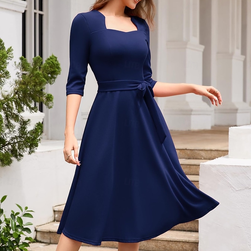 Retro Vintage 1950s Rockabilly Cocktail Dress Swing Dress Flare Dress Fancy Dress Women's Halloween Carnival Vacation Homecoming Party & Evening Adults Dress Spring & Summer