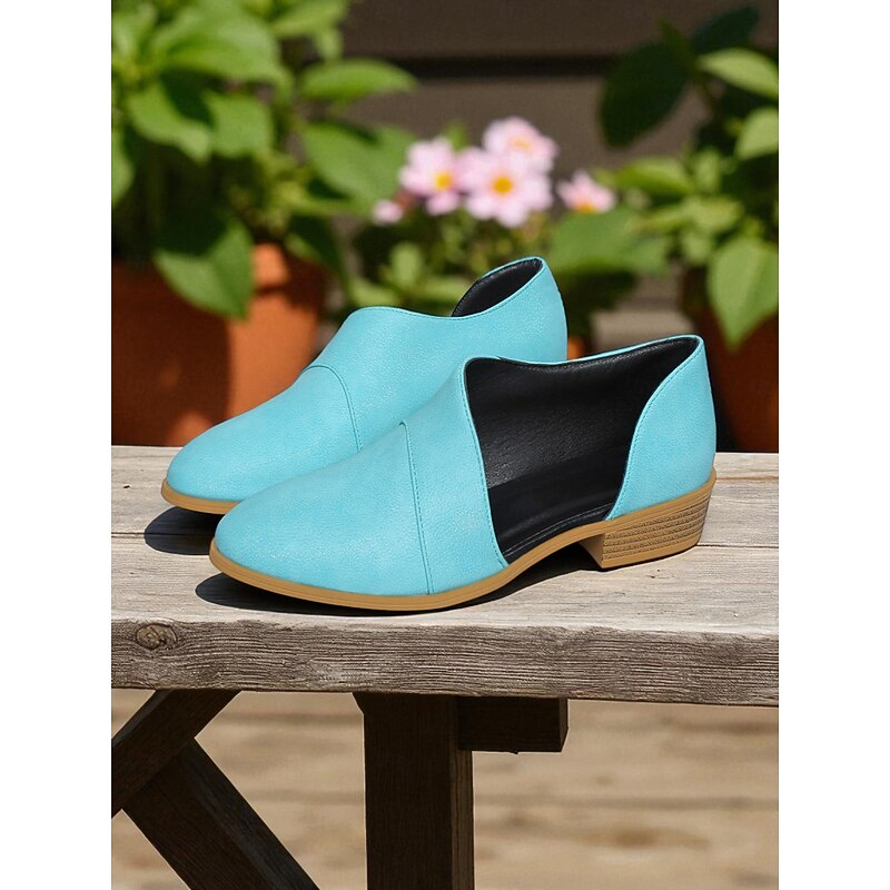 Women's Cutout Slip-On Flats with Low Heel – Vintage Chic Shoes for Porch Lounging, Backyard Brunch & Daily Errands4