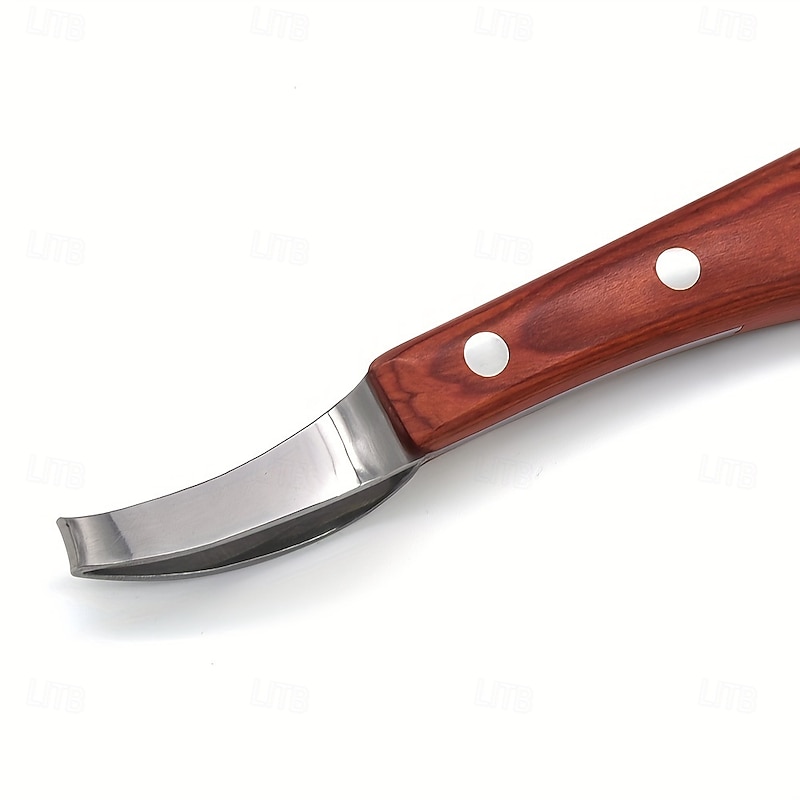Farrier Tools Horse Hoof Trimming Tools - Professional Horse Hoof Knife Stainless Steel with Ergonomic Wooden Handle - Ideal for Horse Hoof Trimming and Care Veterinary Tool for Equine Hoof Mainten2