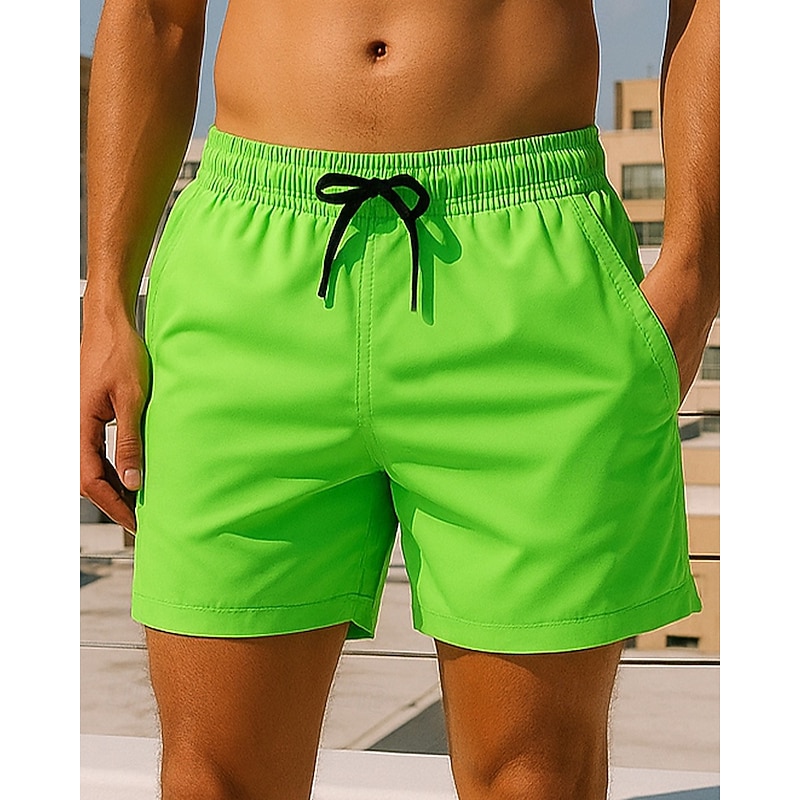 Men's Running Shorts Workout Shorts Zip Up Pocket High Waist Bottoms Athleisure Gym Workout Quick Dry Breathable Gym Workout Outdoor Running Regular Fit Sportswear Activewear Solid Colored Black3