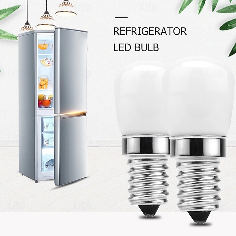 10 Pcs 2W E14 LED Fridge Light Bulb Refrigerator Corn bulb AC 220V LED Lamp White/Warm white SMD2835 Replace Halogen Light2