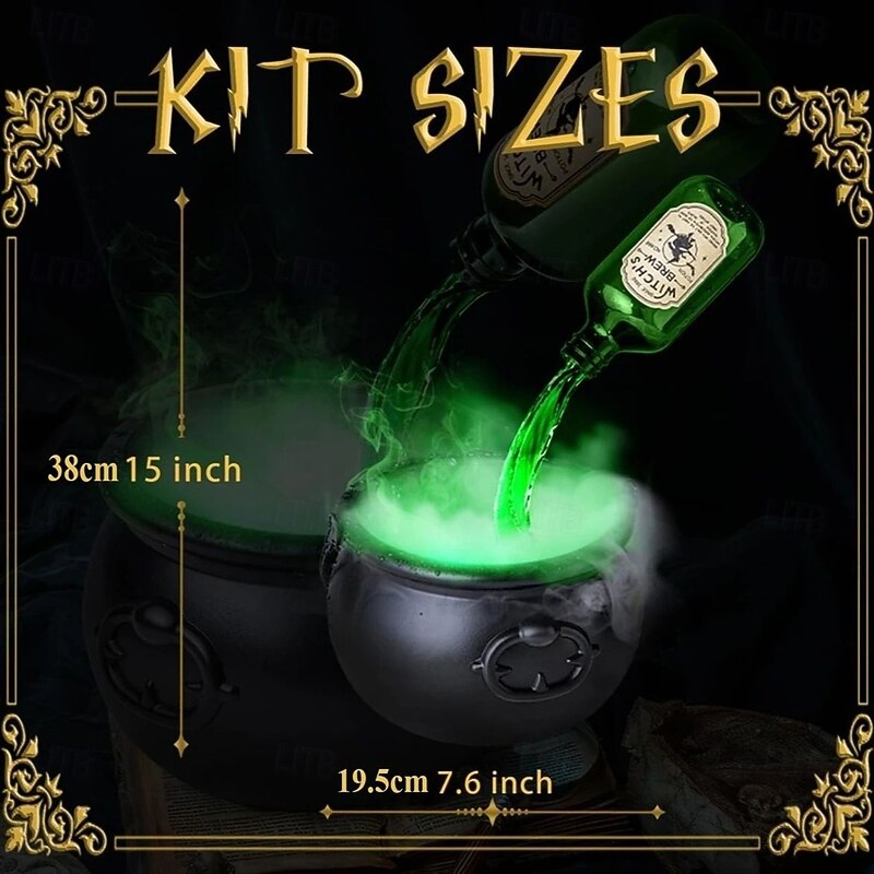 Halloween Decoration Black Wizard Bowl Magic Float Bottle and Diffuser Home Bar Magic Party Horror Skeleton DIY Props Halloween3