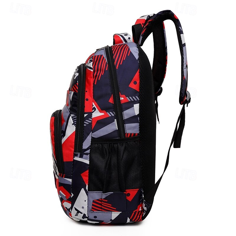 Boys' Geometric Camouflage School Backpack – Sporty Lightweight Bookbag for Middle & High School Students2