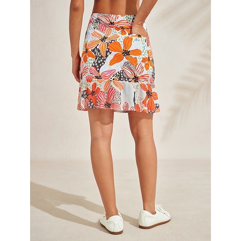 Women's Golf Skirts Yellow+Blue Silver Orange Skirt Ladies Golf Attire Clothes Outfits Wear Apparel2