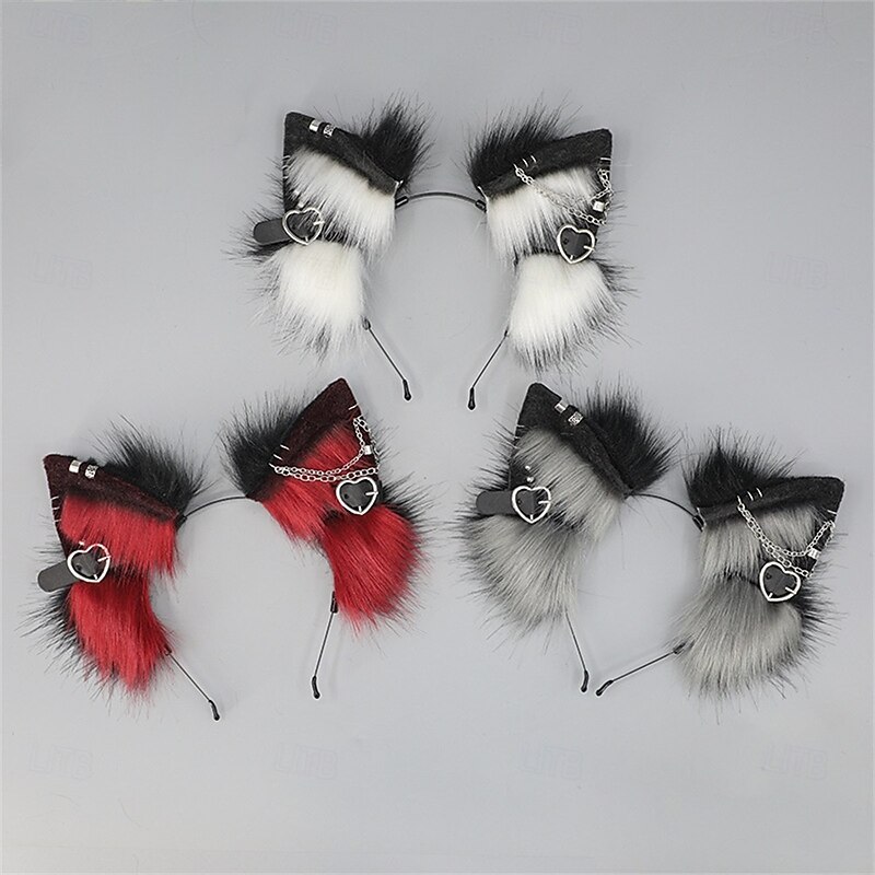 Handmade Fox Ears Headband – Furry Animal Ears for Cosplay, Halloween, Party, Convention, and Role Play Costume Accessories2