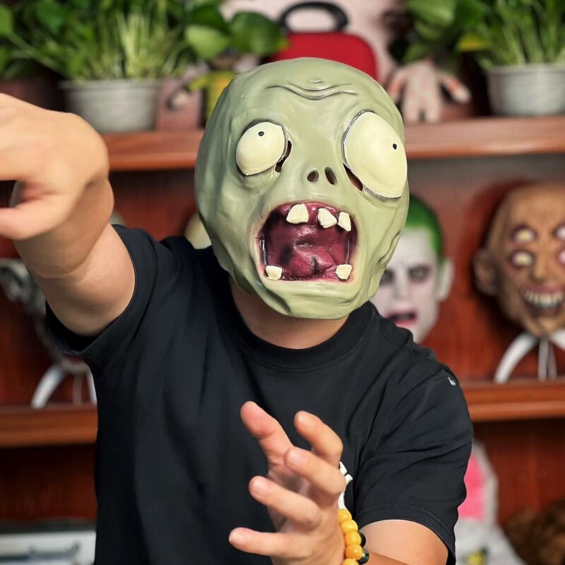 Zombie Halloween Mask Plants vs Zombies Horror Scary Full Face Adults' Men's Women's Unisex Halloween Performance Party Easy Halloween Costumes Dress Up