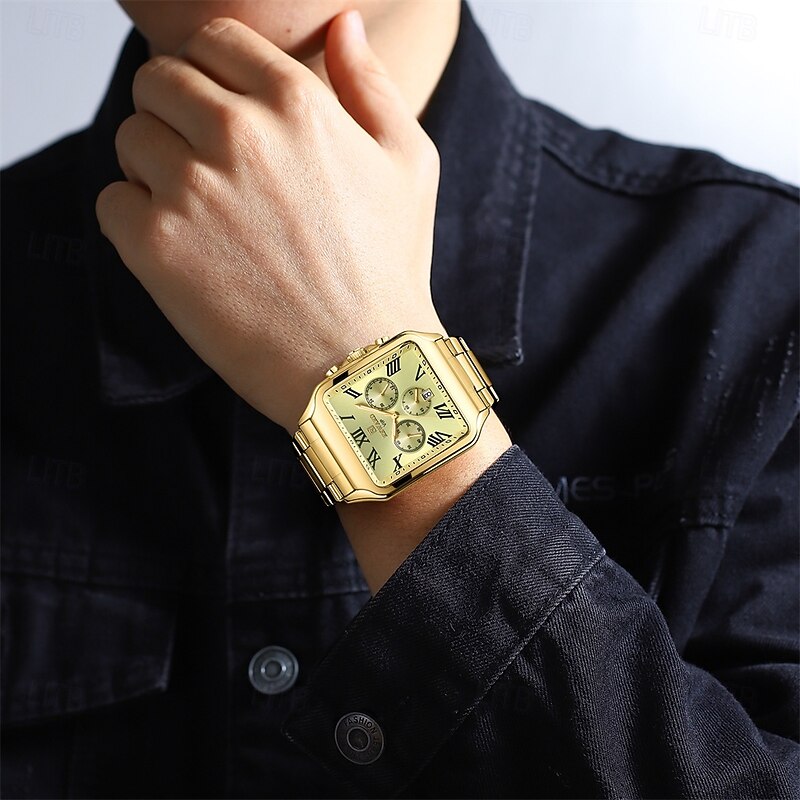 REWARD Men Quartz Watch Outdoor Sports Fashion Casual Luminous Calendar Chronograph Waterproof Steel Watch2