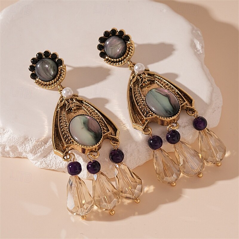 1 Pair Earrings For Women's Crystal Street Date Beach Alloy Vintage Style2